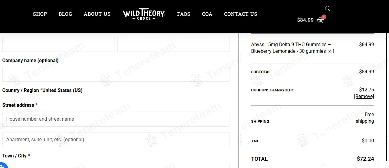 Wild Theory coupon code: 15% off with THANKYOU15. Tested and valid as 10 months ago.