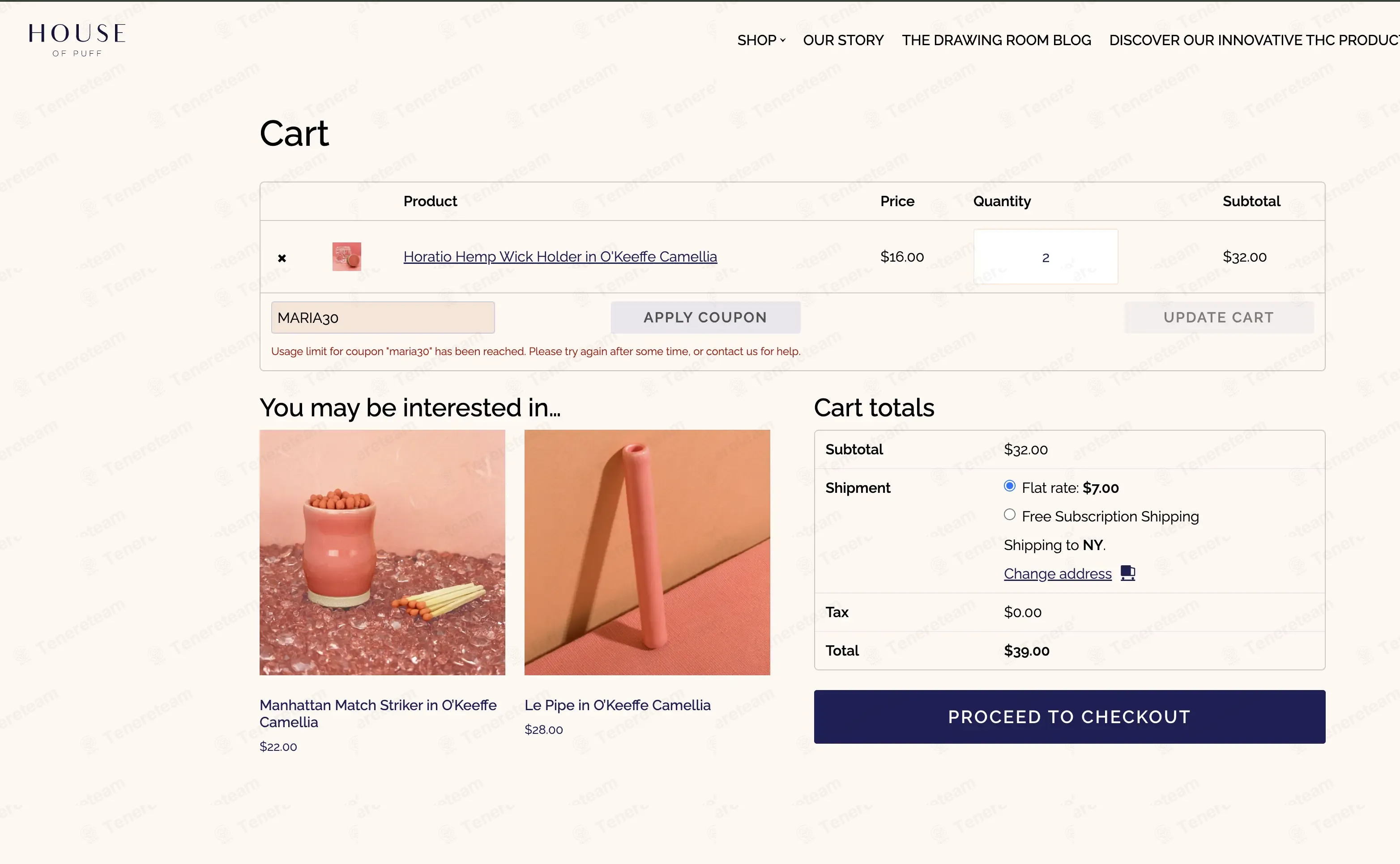 House Of Puff coupon code: 30% off with MARIA30. Tested and valid as 2 days ago.