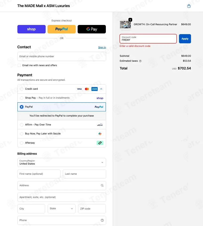 The Made Mall coupon code: 20% off with FRIDAY. Tested and valid as 2 months ago.
