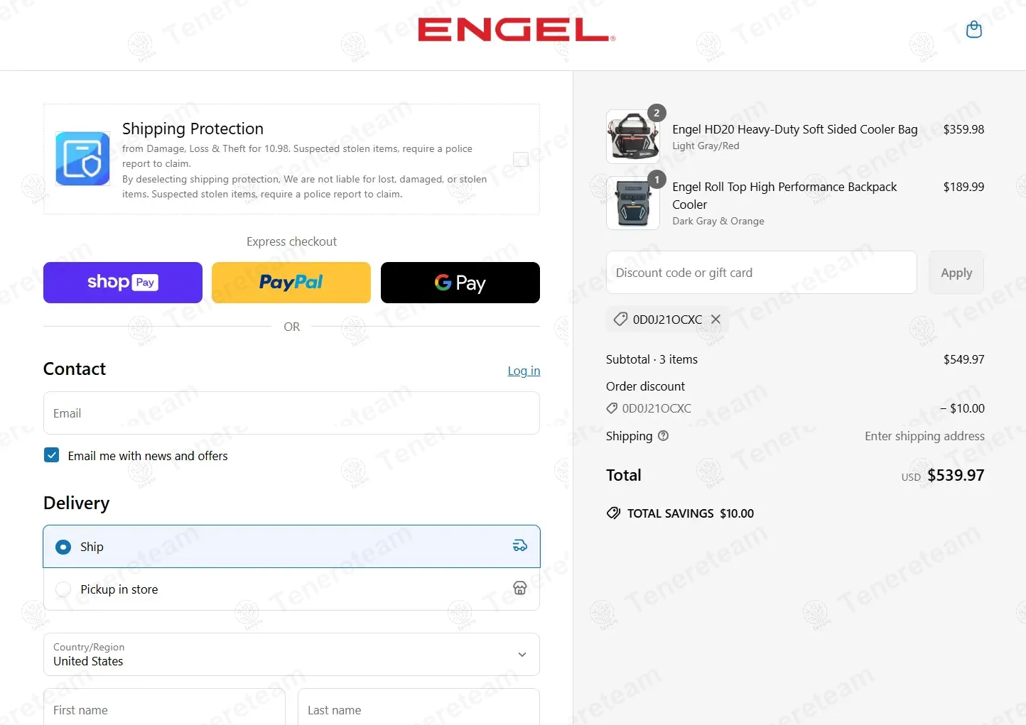 Engel Coolers coupon code: $10 off with 0D0J21OCXC. Tested and valid as 1 year ago.