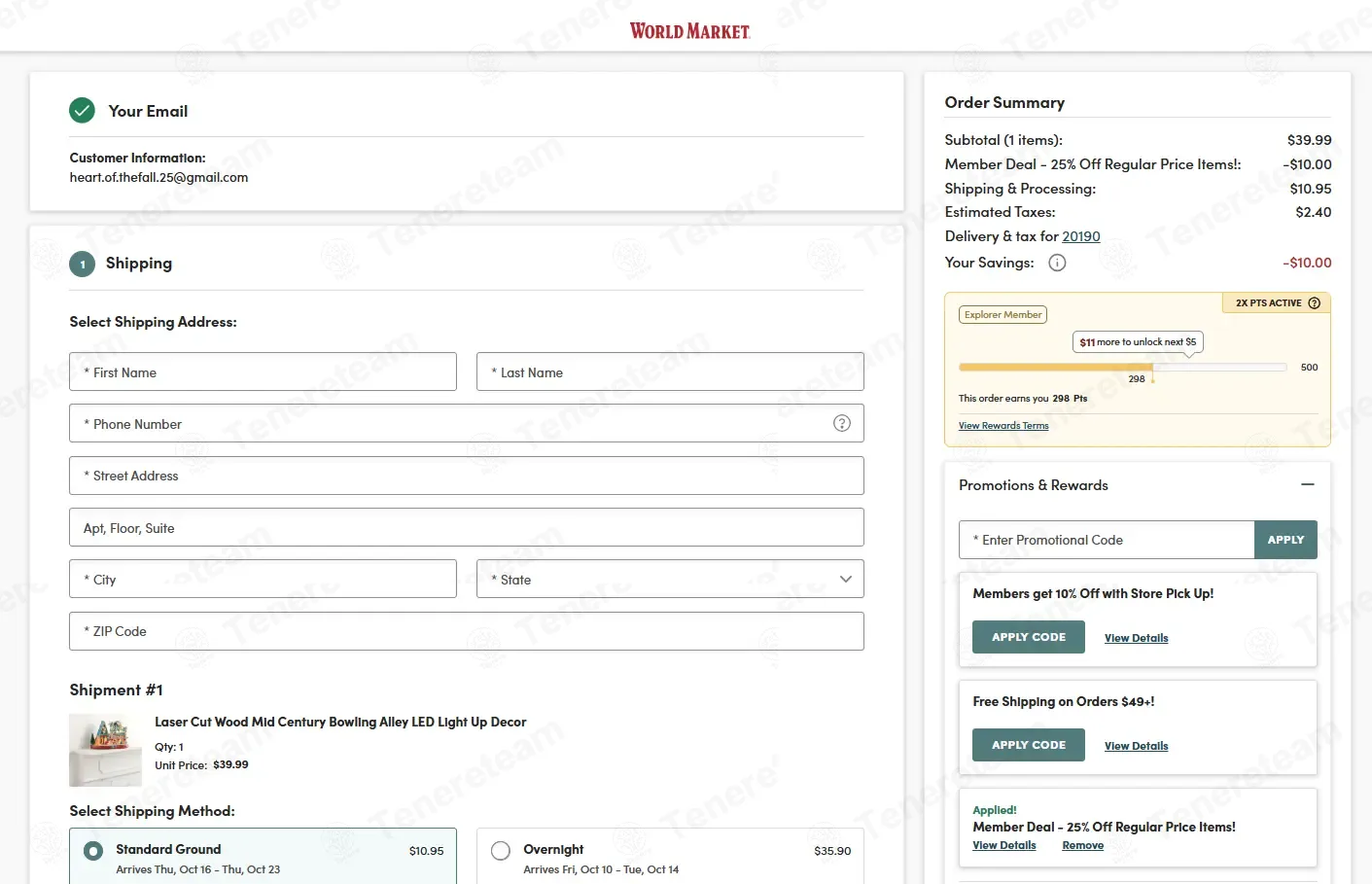 World Market coupon code: 25% off with OCTSAVE25. Tested and valid as 8 months ago.