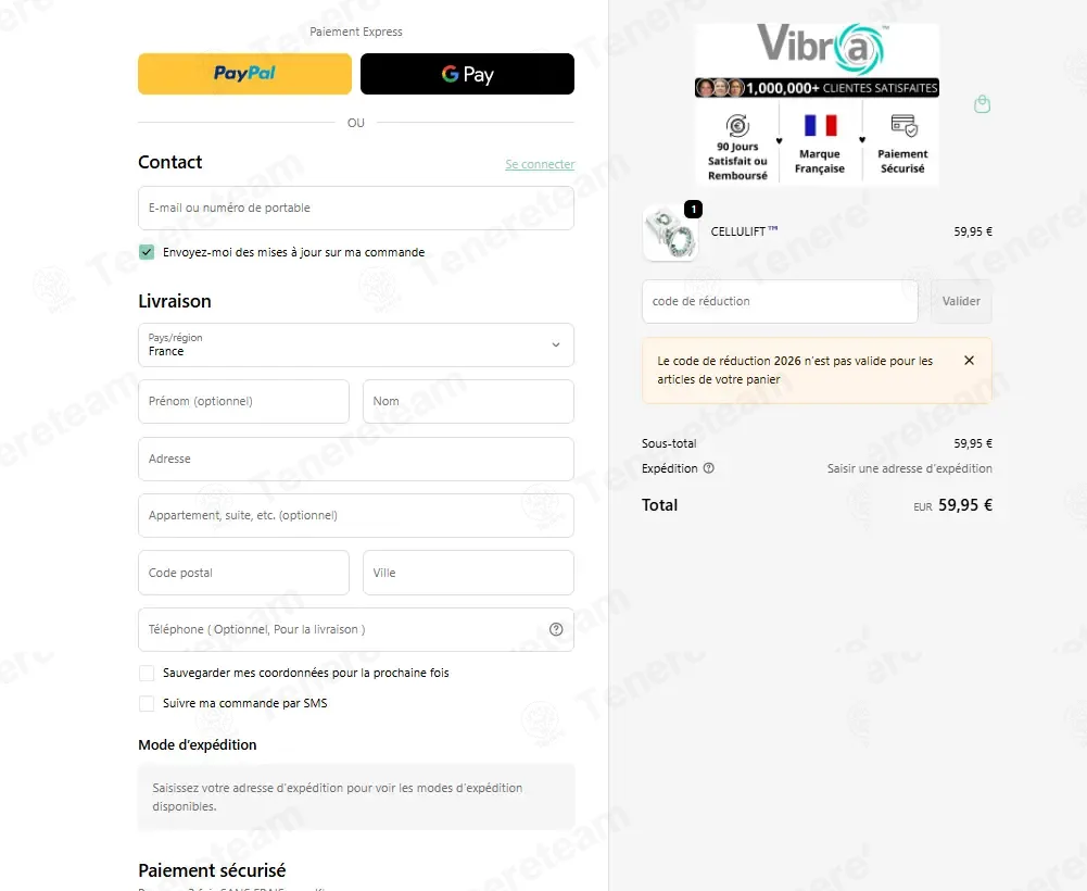 Vibra France coupon code: €20 off with 2026. Tested and valid as 1 month ago.