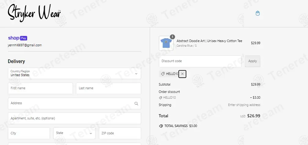 Stryker Wear coupon code: 10% off with HELLO10. Tested and valid as 1 year ago.