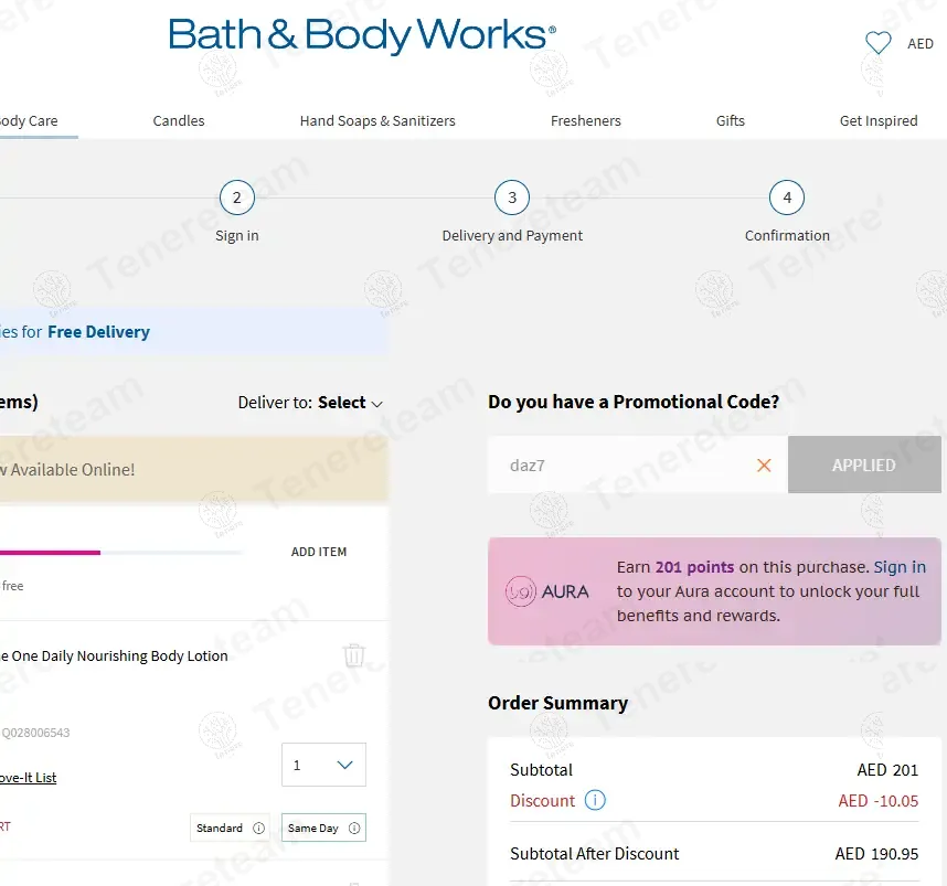 Bath & Body Works coupon code: 5% off with daz7. Tested and valid as 1 year ago.
