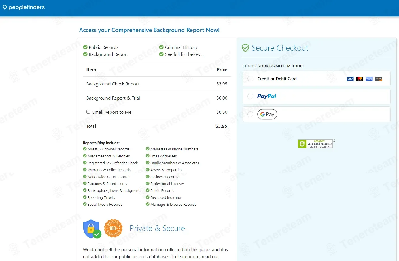People Finders coupon code: 20% off with FF2015. Tested and valid as 1 month ago.