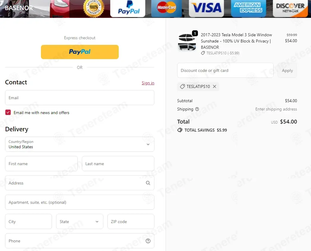 Basenor coupon code verified as working at checkout