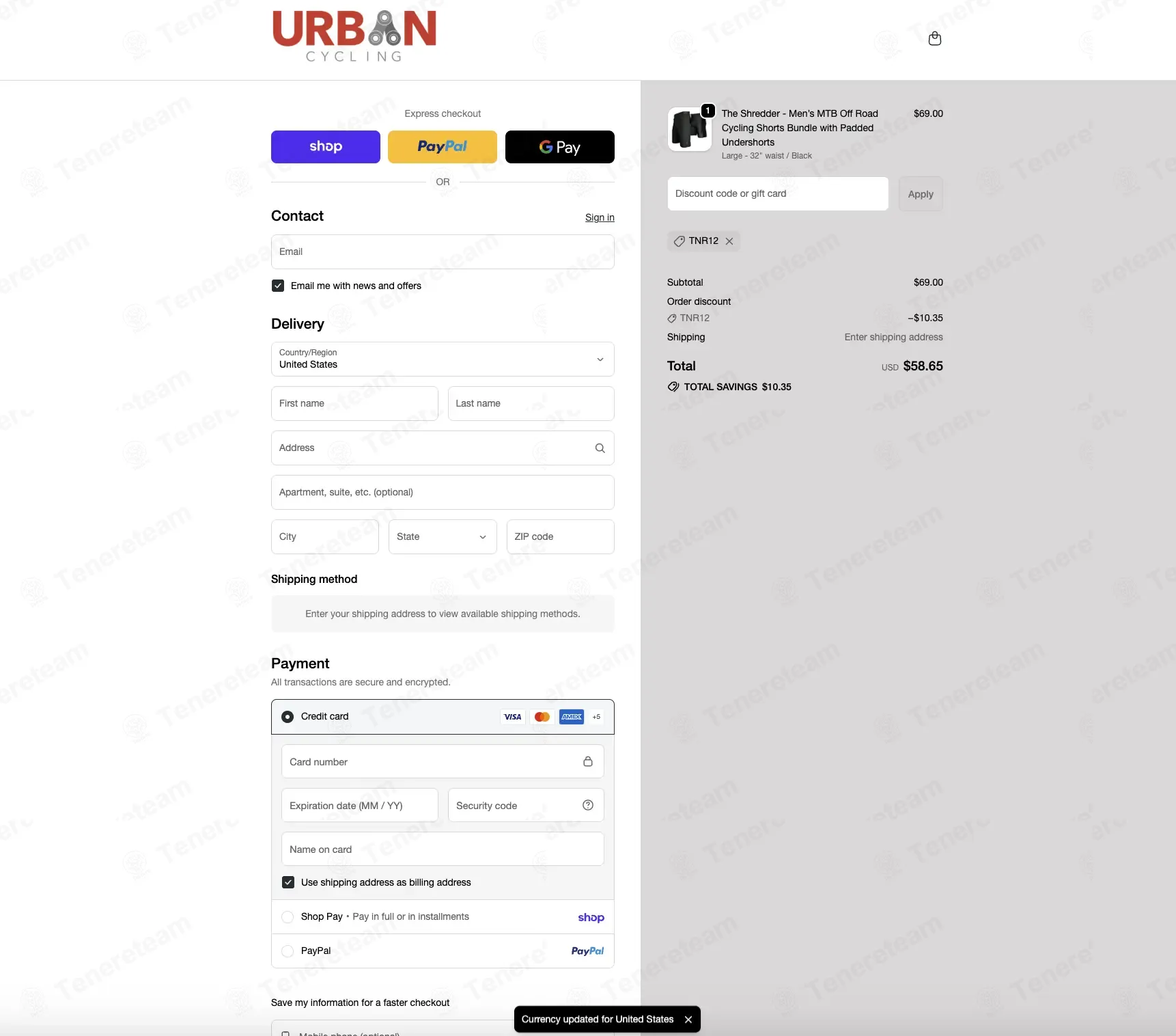 Urban Cycling apply coupon code