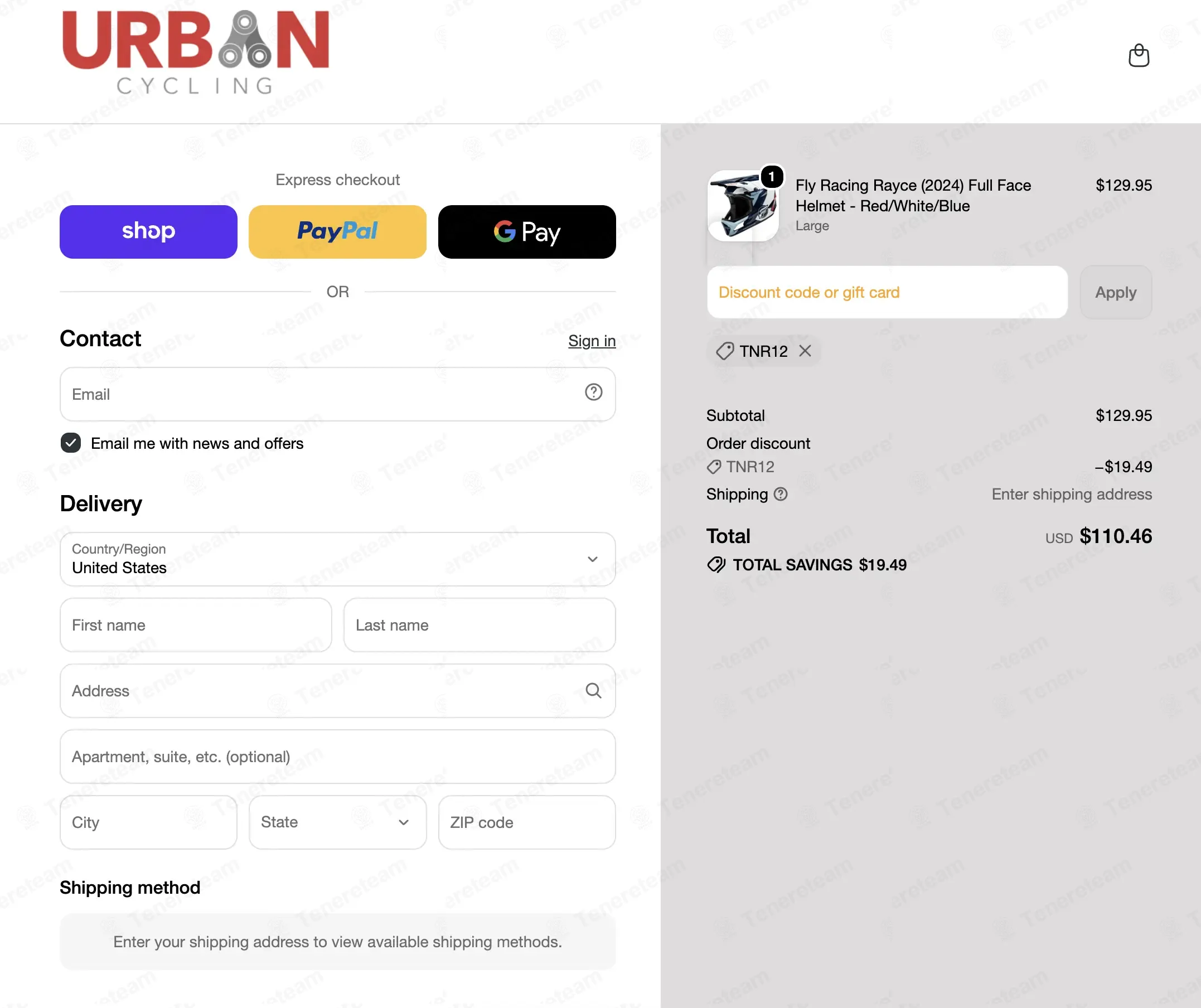 Urban Cycling coupon code: 15% off with TNR12. Tested and valid as 1 week ago.