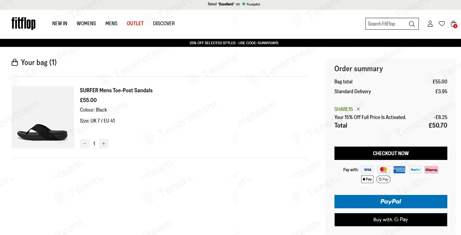 FitFlop US coupon code: 15% off with SHARE15. Tested and valid as 1 month ago.