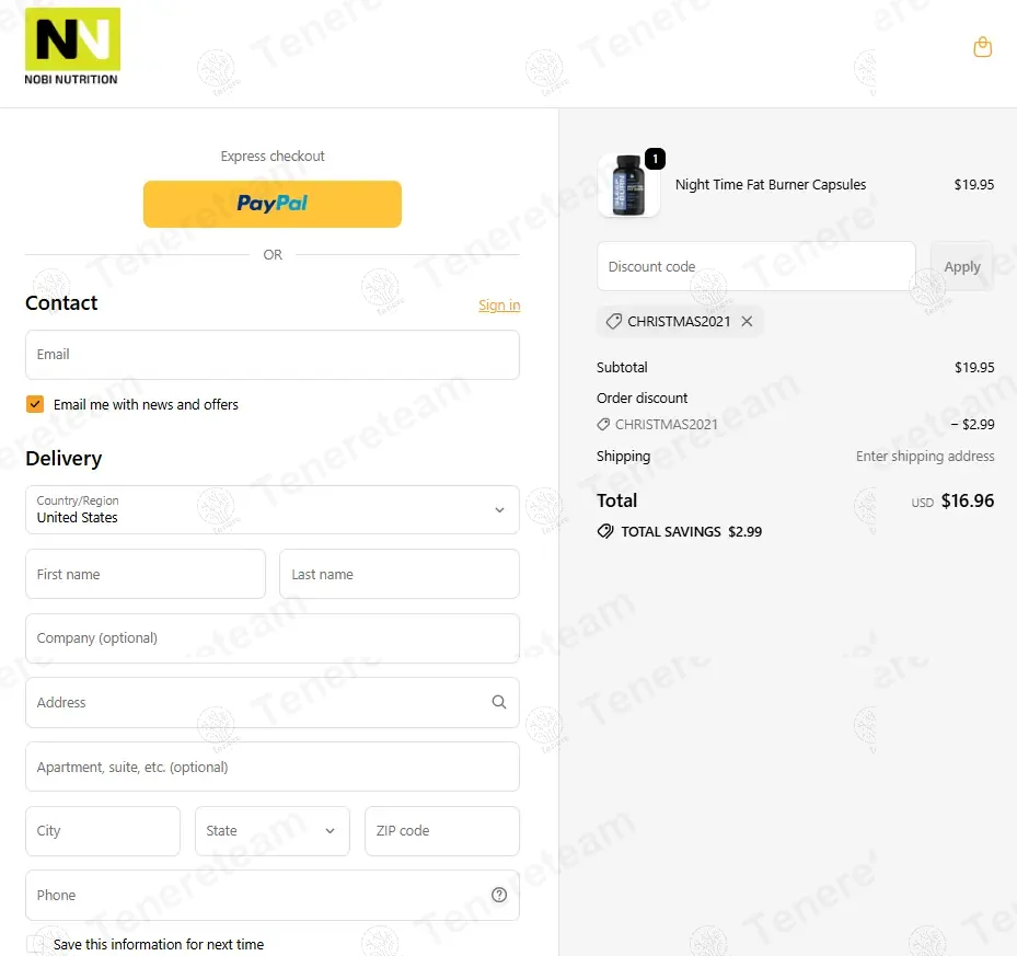 Nobi Nutrition coupon code: 20% off with CHRISTMAS2021. Tested and valid as 8 months ago.