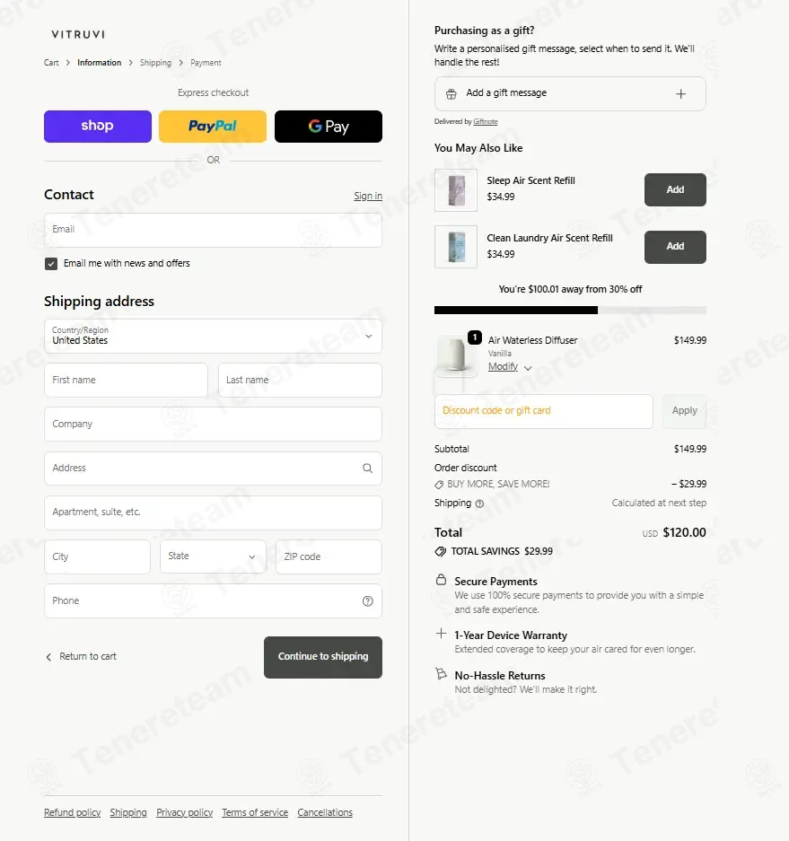 Vitruvi coupon code: 20% off with BUY MORE, SAVE MORE!. Tested and valid as 1 week ago.