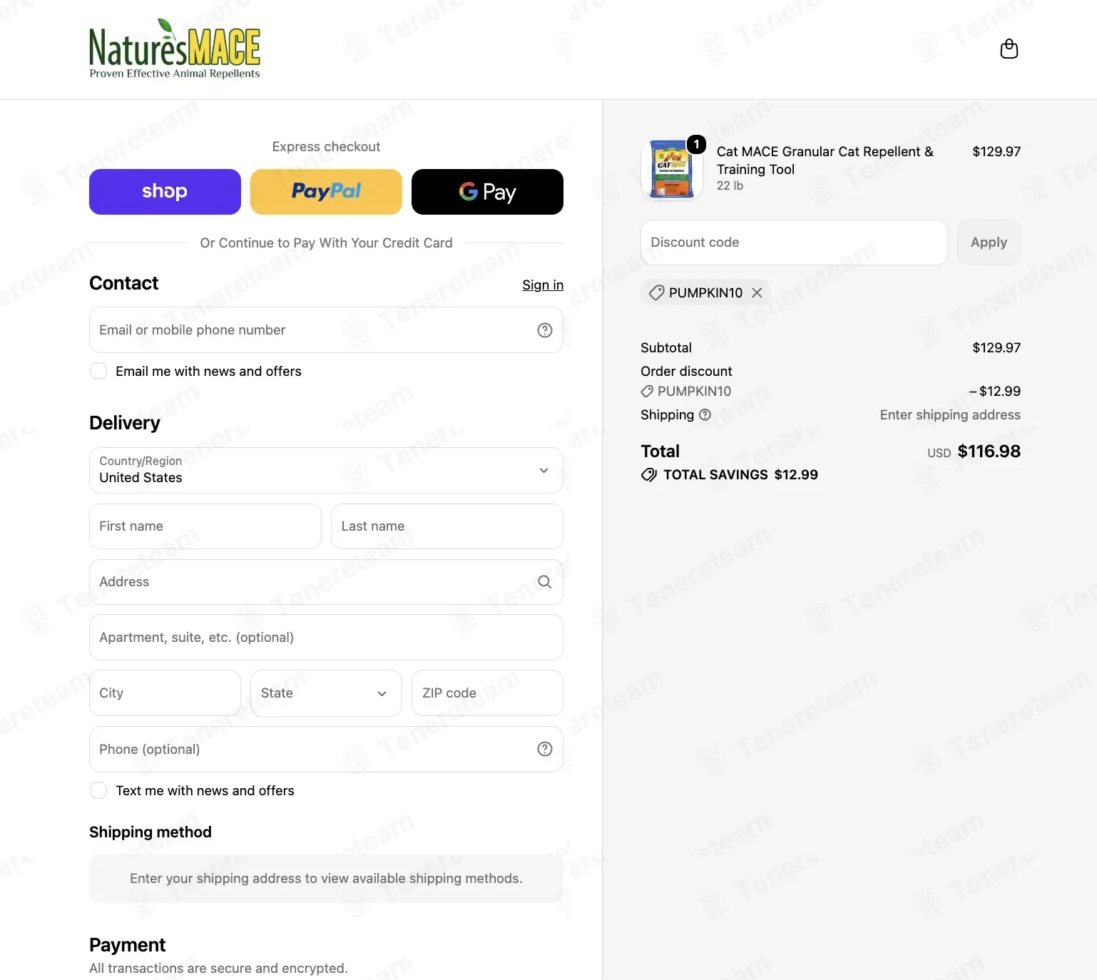 Nature's Mace coupon code: 10% off with PUMPKIN10. Tested and valid as 4 days ago.