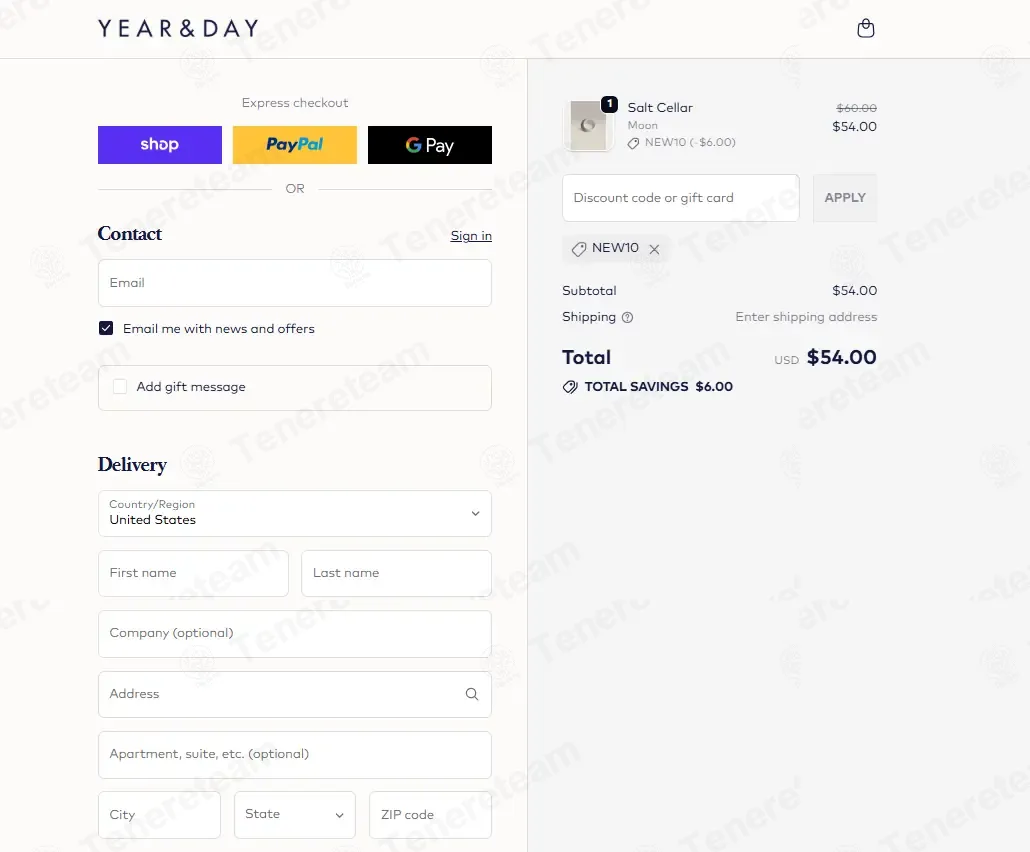Year and Day coupon code: 10% off with new10. Tested and valid as 4 weeks ago.
