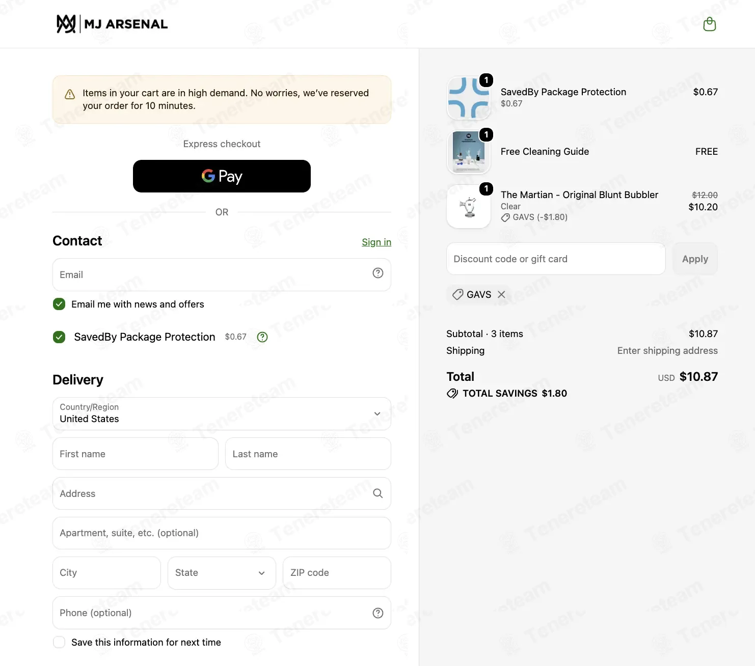 MJ Arsenal coupon code: 15% off with GAVS. Tested and valid as 2 weeks ago.