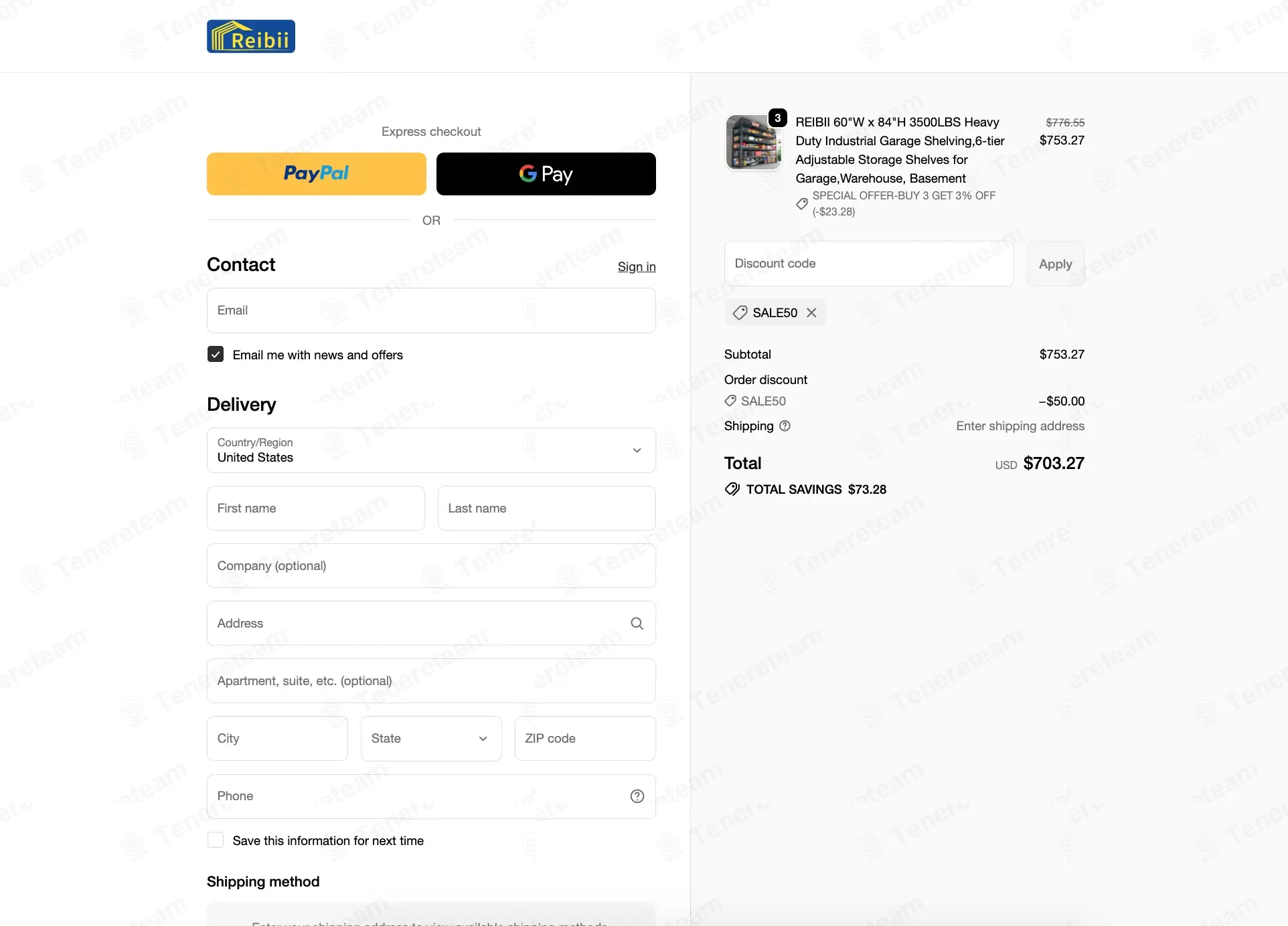 Reibii coupon code: $50 off with sale50. Tested and valid as 2 months ago.