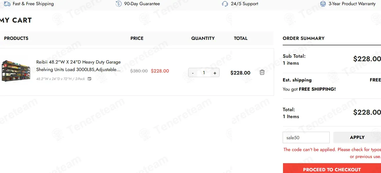 Reibii coupon code: $50 off with sale50. Tested and valid as 2 months ago.