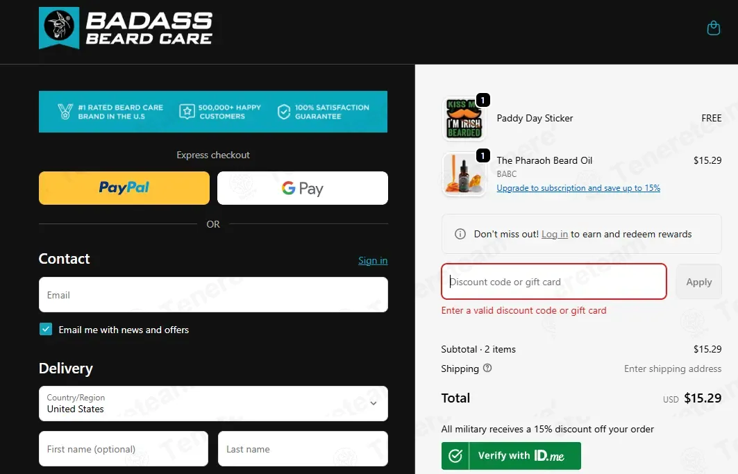 Badass Beard Care coupon code: 10% off with DANB10. Tested and valid as 3 months ago.