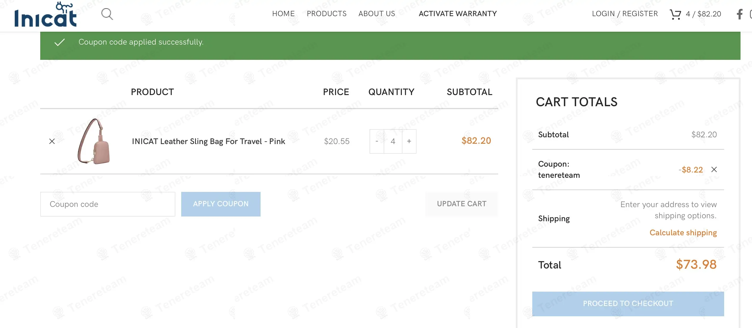 Inicat Bag coupon code: 10% off with tenereteam. Tested and valid as 9 months ago.