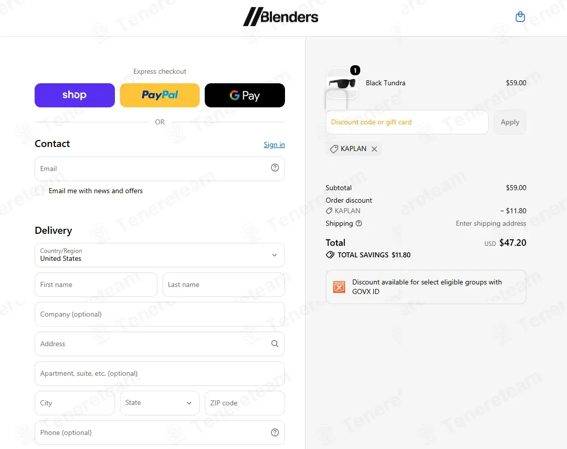 Blenders Eyewear coupon code: 20% off with KAPLAN. Tested and valid as 3 weeks ago.
