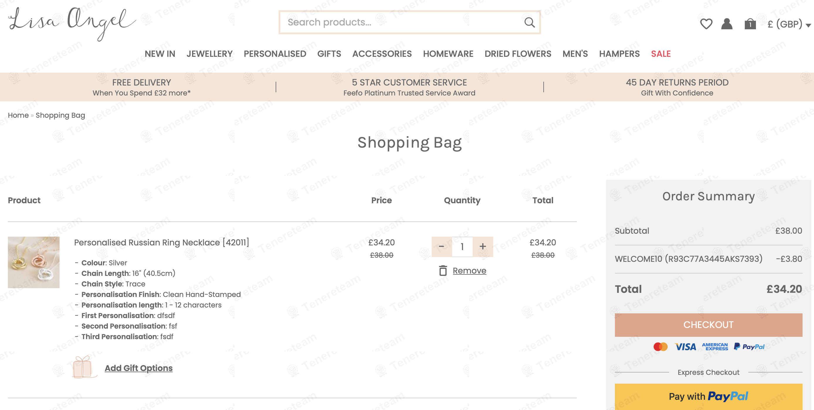 Lisa Angel Jewellery coupon code: 10% off with R93C77A3445AKS7393. Tested and valid as 1 year ago.