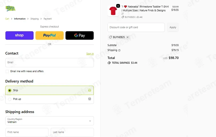Buy Nebraska coupon code: 15% off with BUYNE25. Tested and valid as 2 weeks ago.