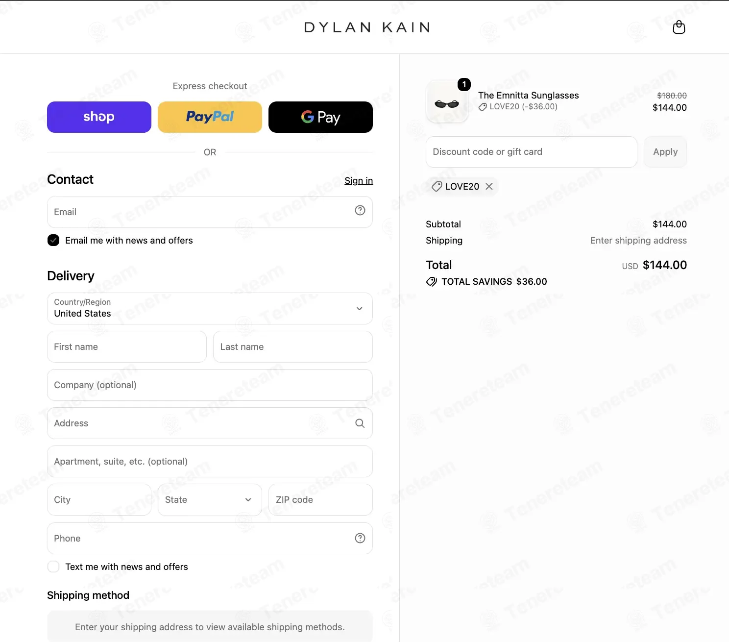 Dylan Kain coupon code verified as working at checkout
