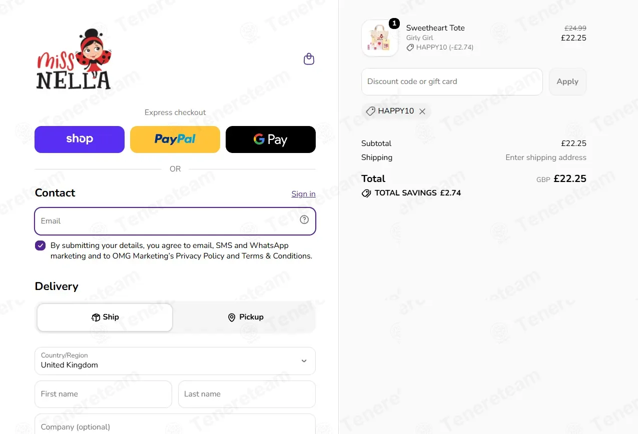 Miss Nella coupon code: 10% off with HAPPY10. Tested and valid as 14 hours ago.