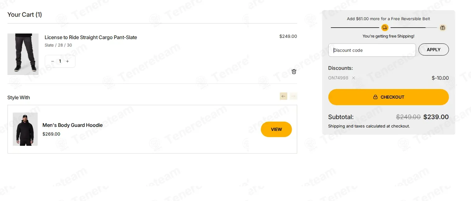 NBT Clothing coupon code: $10 off with ON74998. Tested and valid as 1 week ago.