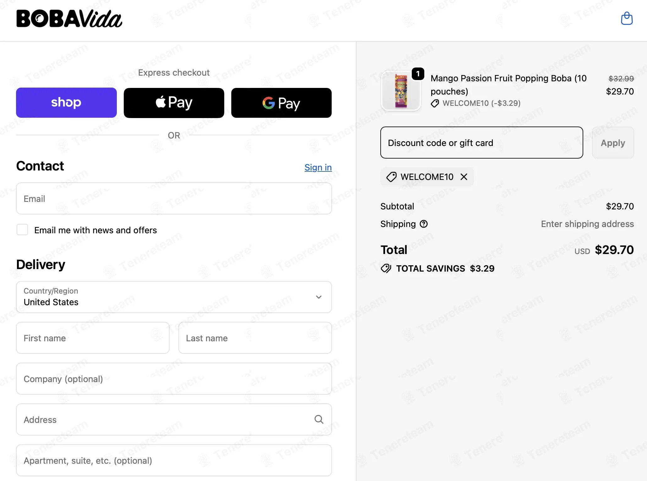 Bobavida coupon code: 10% off with WELCOME10. Tested and valid as 1 month ago.