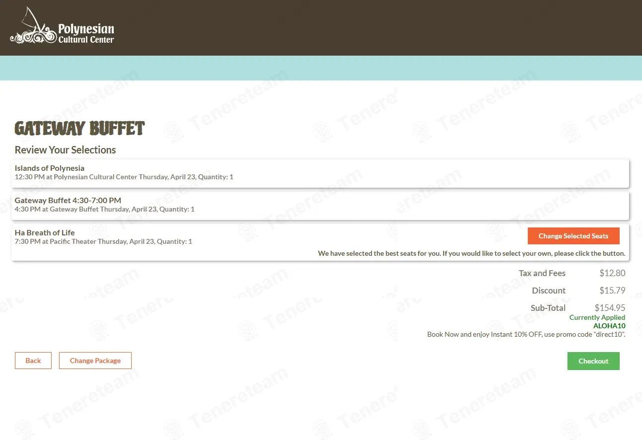 Polynesian Cultural Center coupon code: 10% off with ALOHA10. Tested and valid as 1 minute ago.