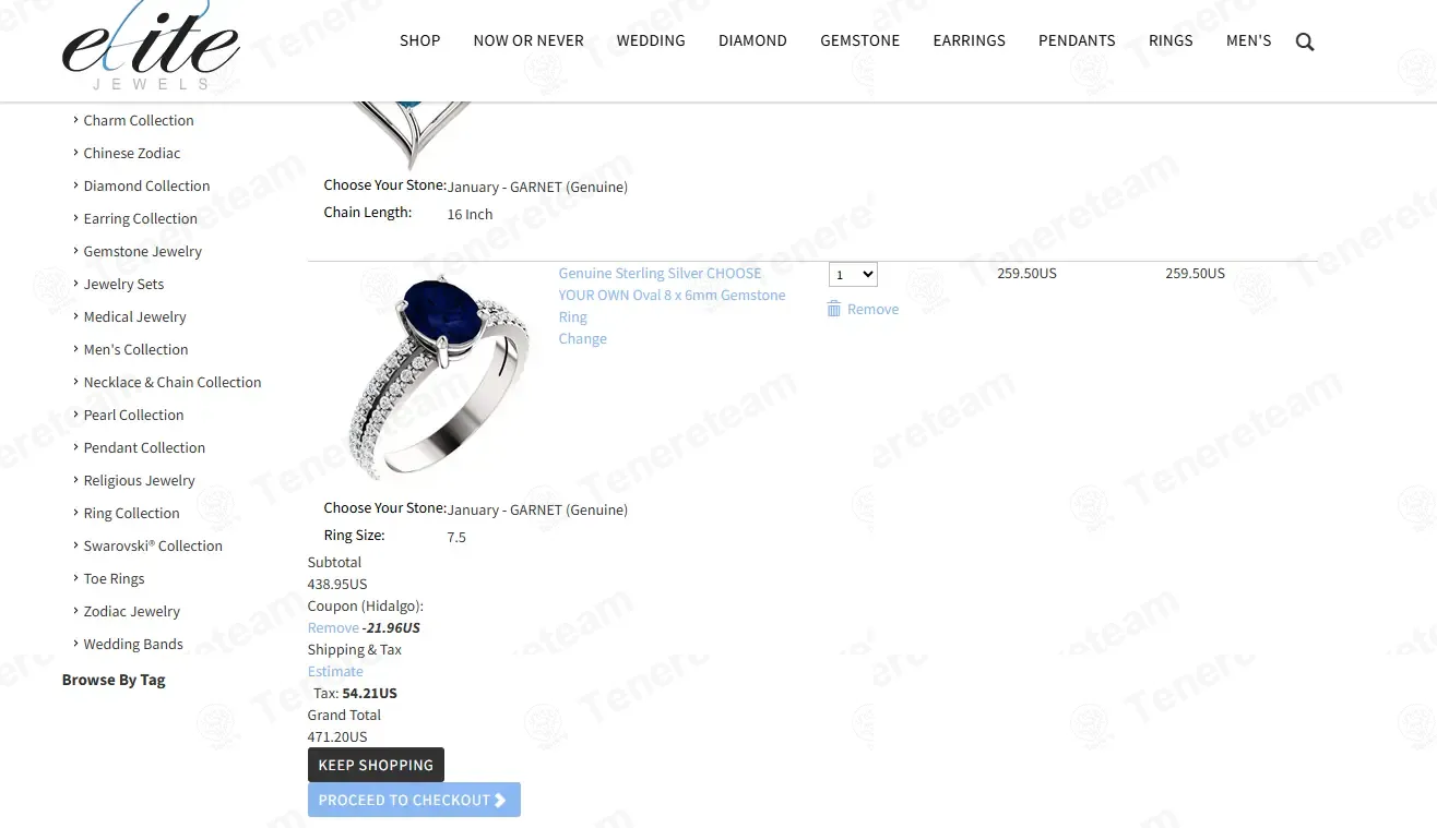 Elite Jewels coupon code: 5% off with HIDALGO. Tested and valid as 7 months ago.