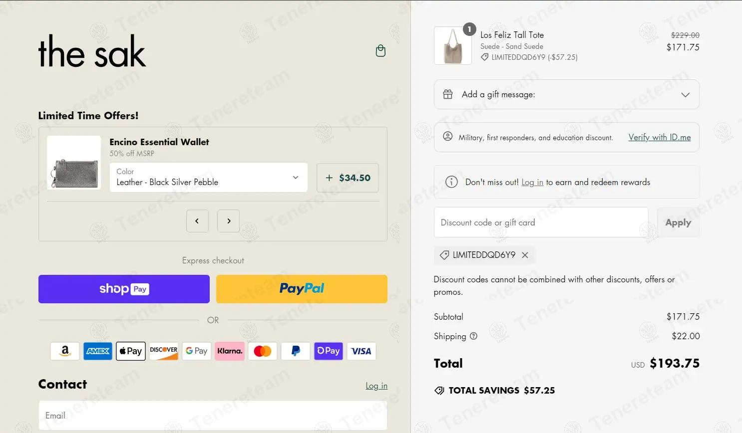 The Sak apply coupon code