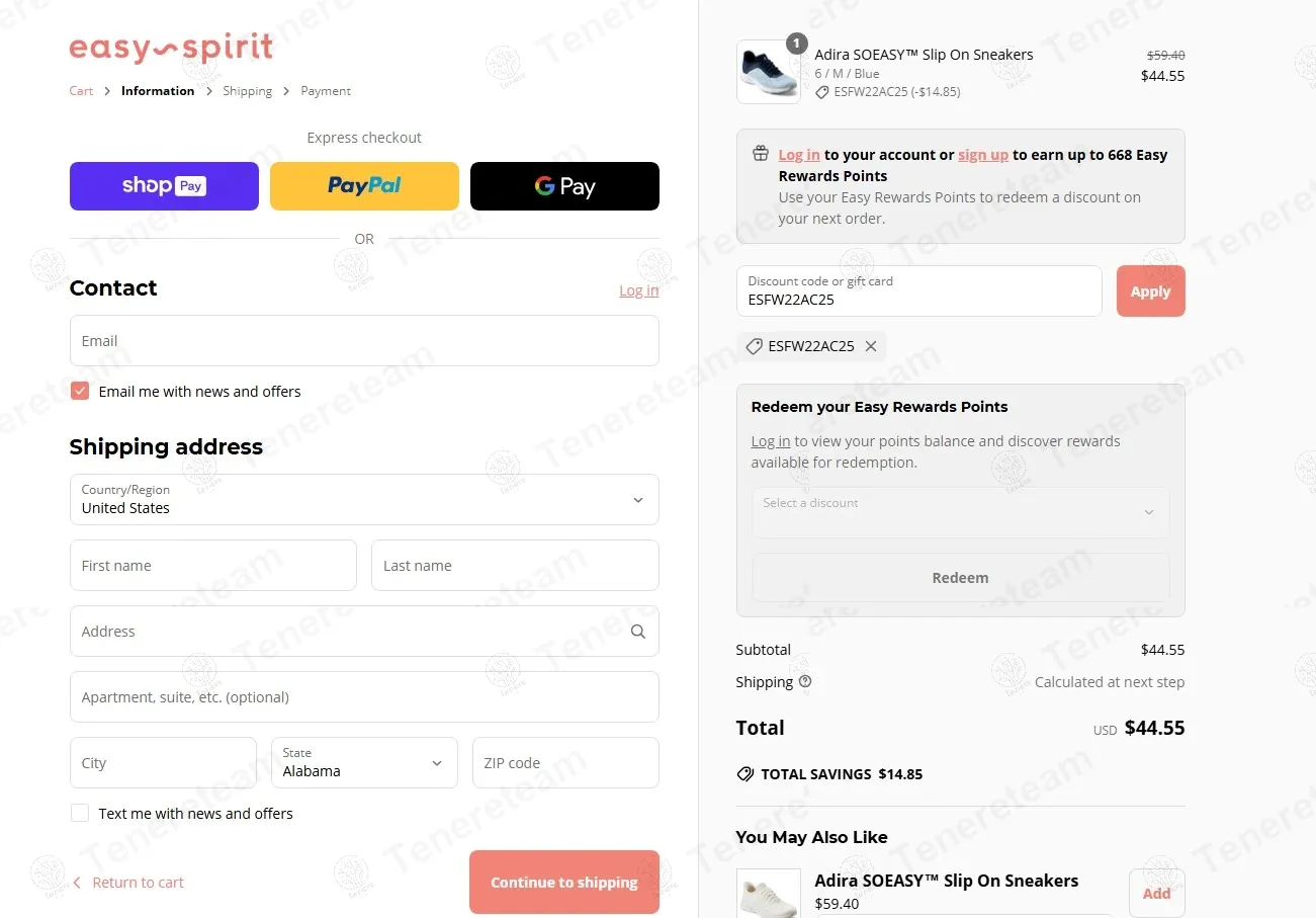 Easy Spirit coupon code: 25% off with ESFW22AC25. Tested and valid as 1 year ago.
