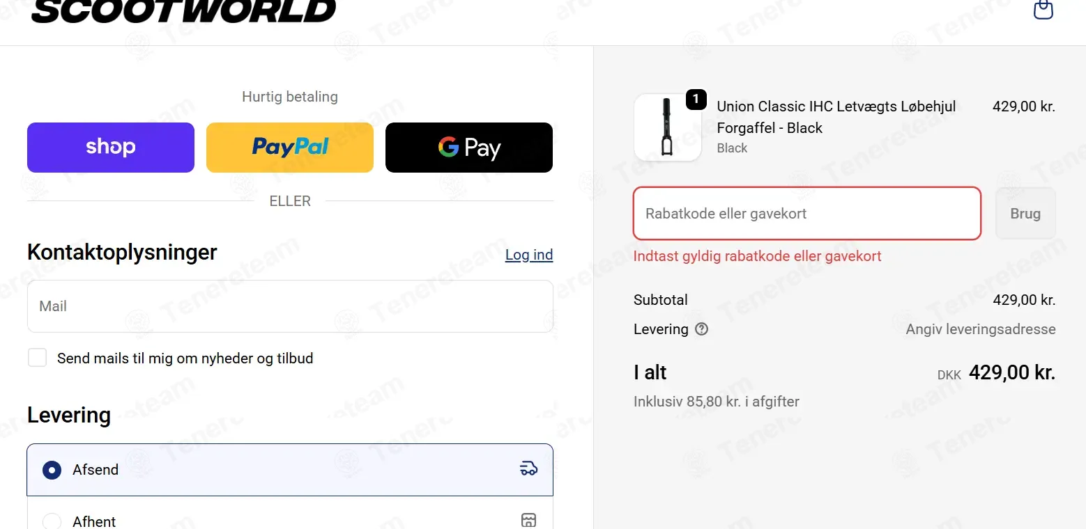 Scoot World DK coupon code: 10% off with david10. Tested and valid as 3 months ago.