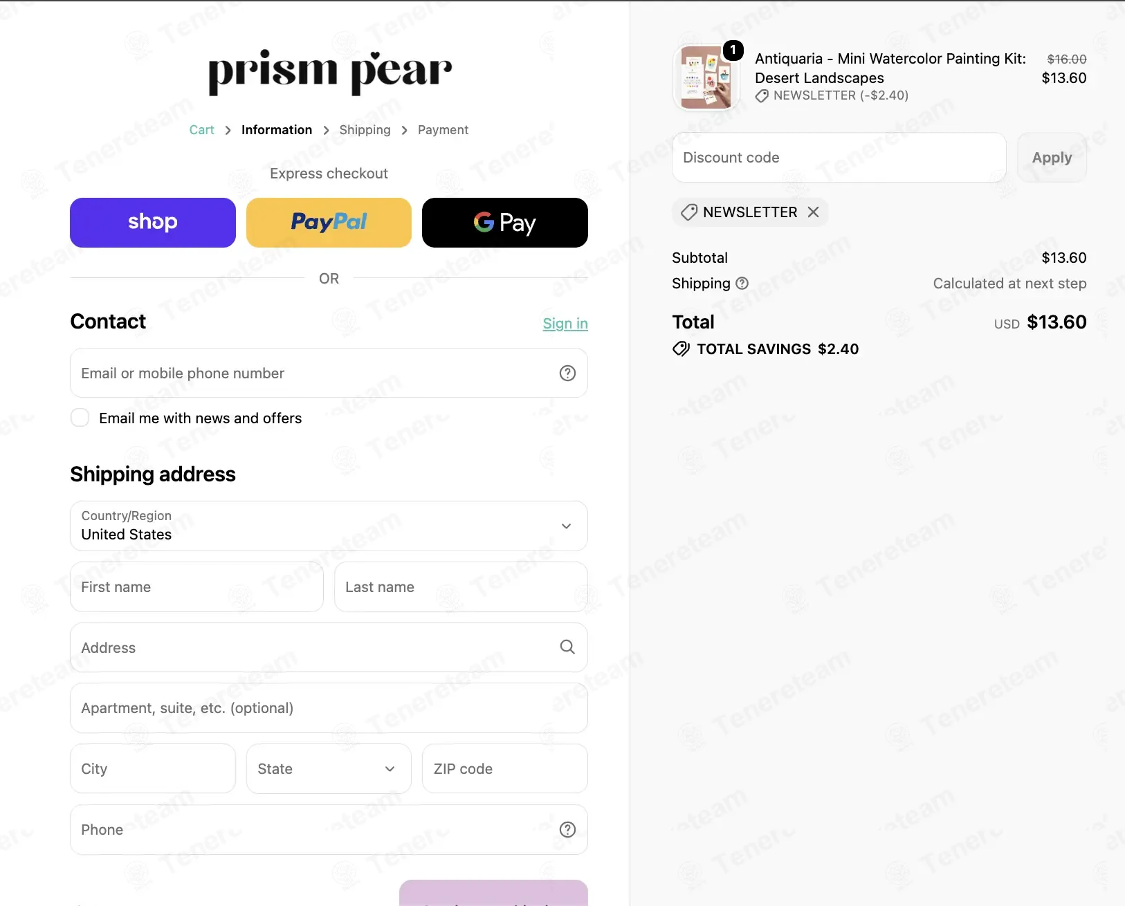 Prism Pear coupon code: 10% off with NEWSLETTER. Tested and valid as 1 week ago.