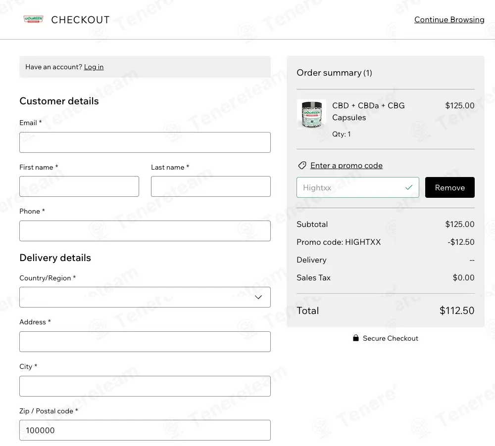 Go Green Canna Co coupon code: 10% off with HIGHTXX. Tested and valid as 2 weeks ago.