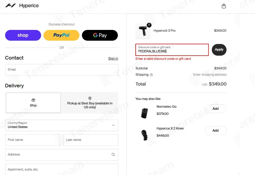 Hyperice coupon code: 15% off with FEDERALBLUE365. Tested and valid as 2 months ago.
