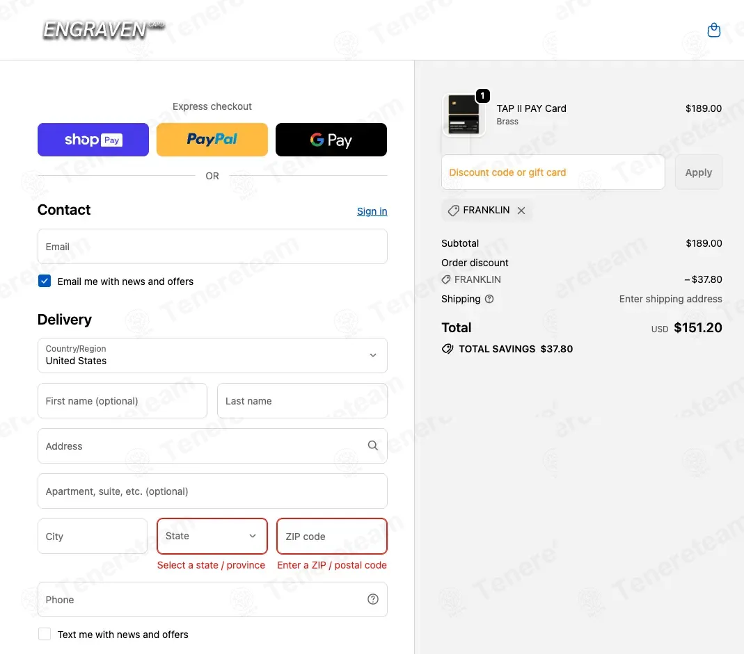Engraven coupon code: 20% off with FRANKLIN. Tested and valid as 1 month ago.