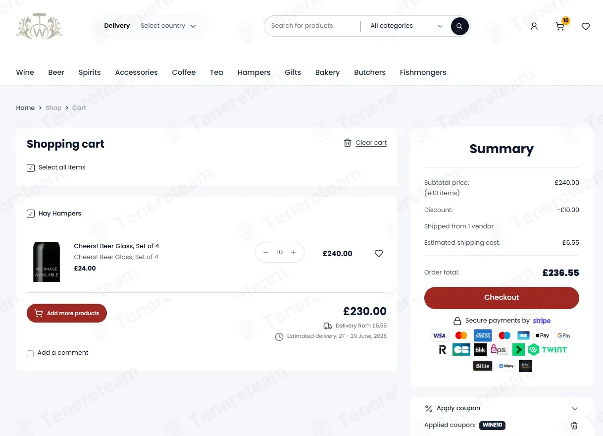 Winebuyers coupon code: £10 off with WINE10. Tested and valid as 3 weeks ago.