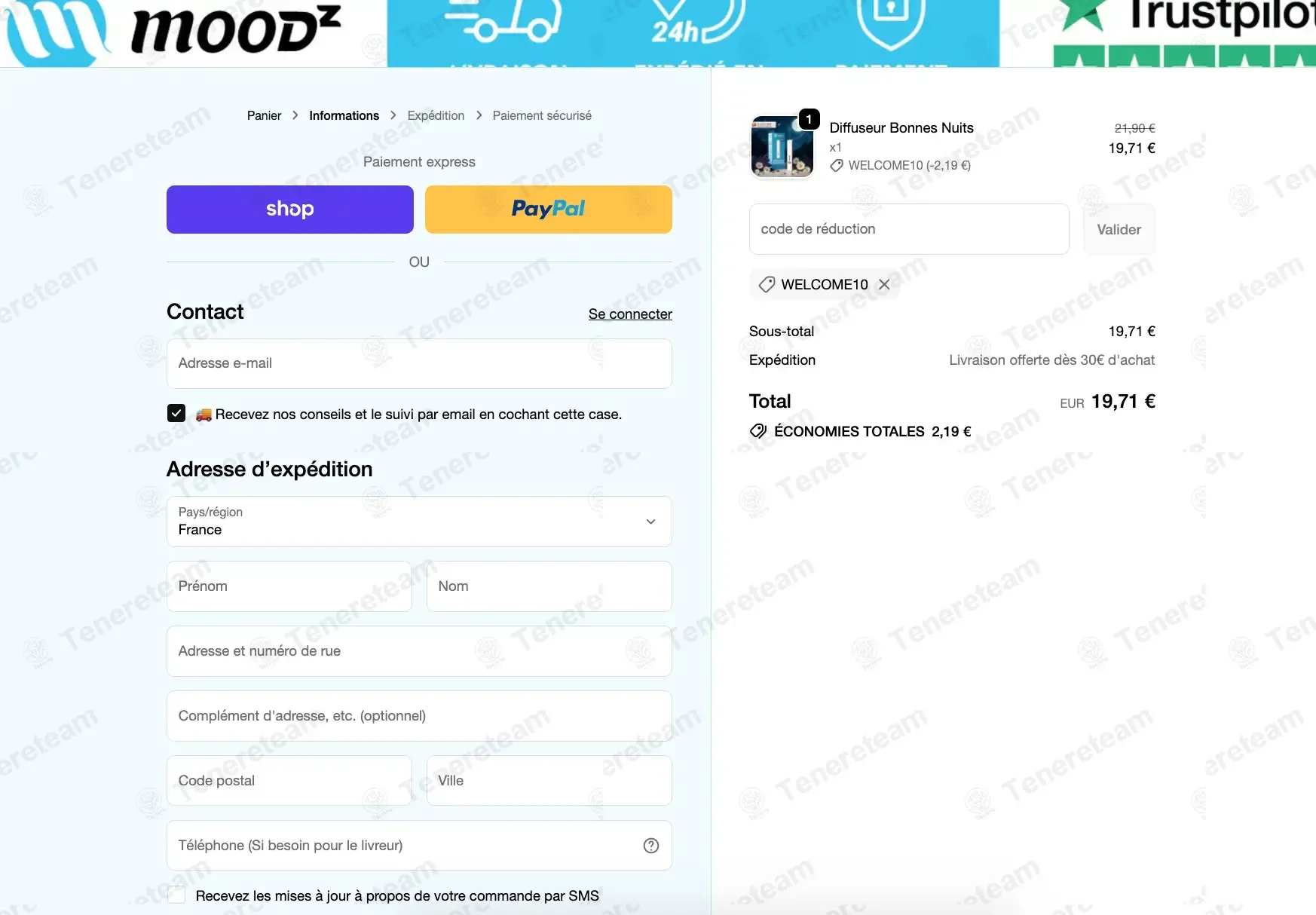 My Moodz coupon code: 10% off with WELCOME10. Tested and valid as 2 months ago.