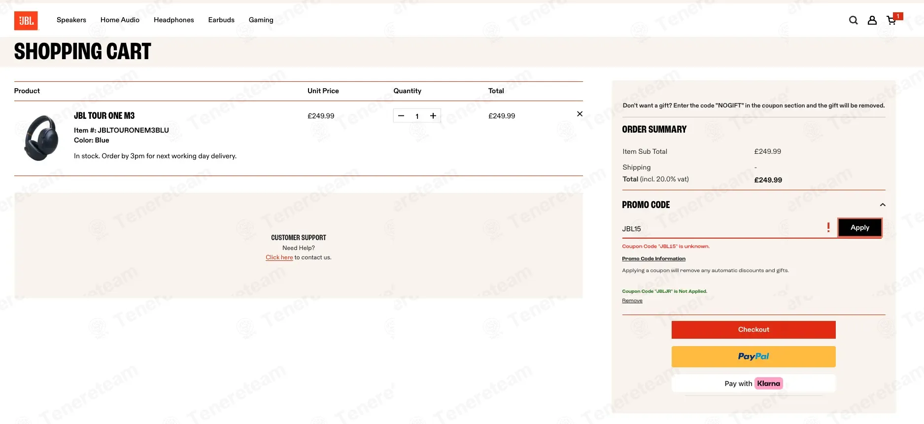 JBL UK coupon code: 15% off with JBL15. Tested and valid as 1 month ago.
