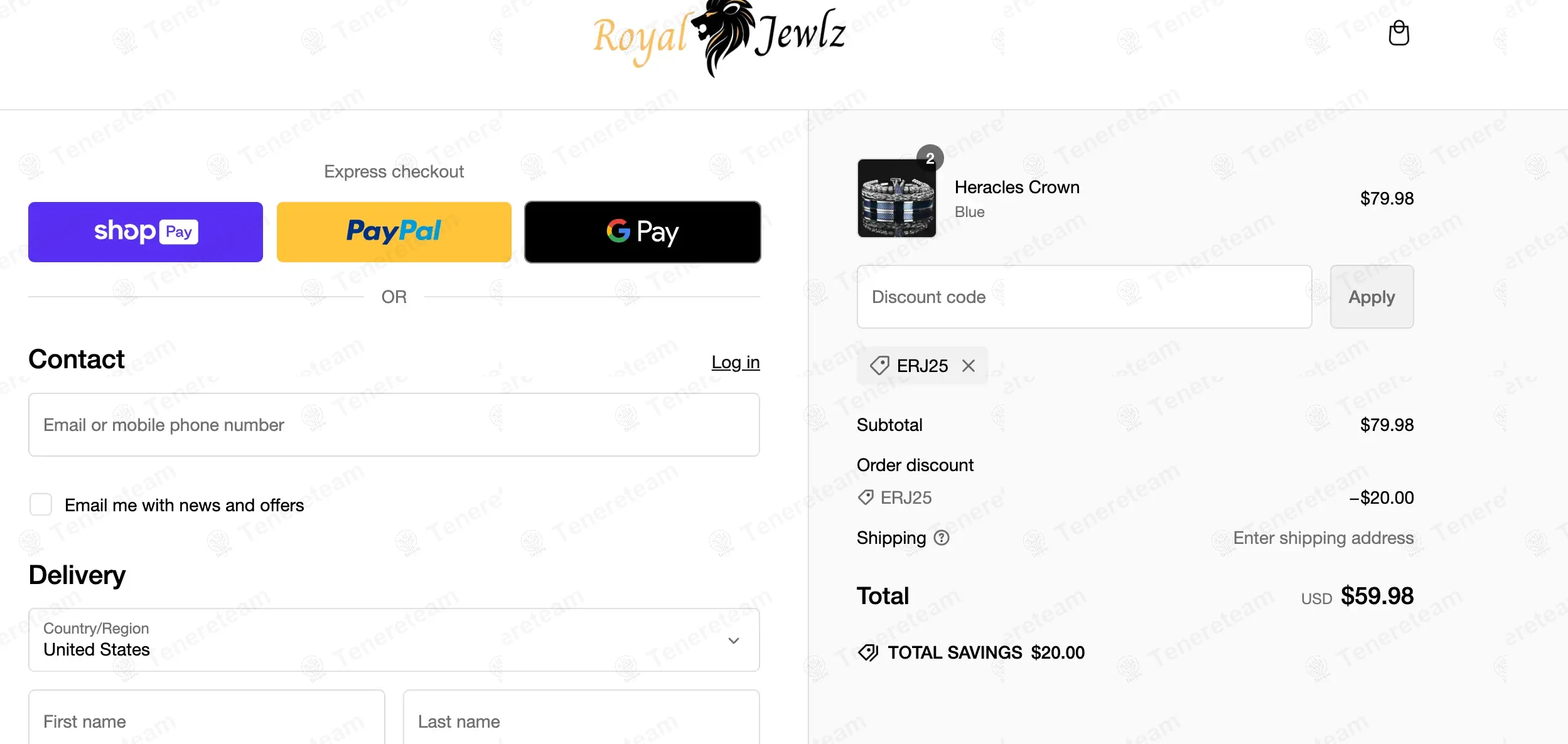 Royal Jewlz coupon code: 25% off with ERJ25. Tested and valid as 1 year ago.