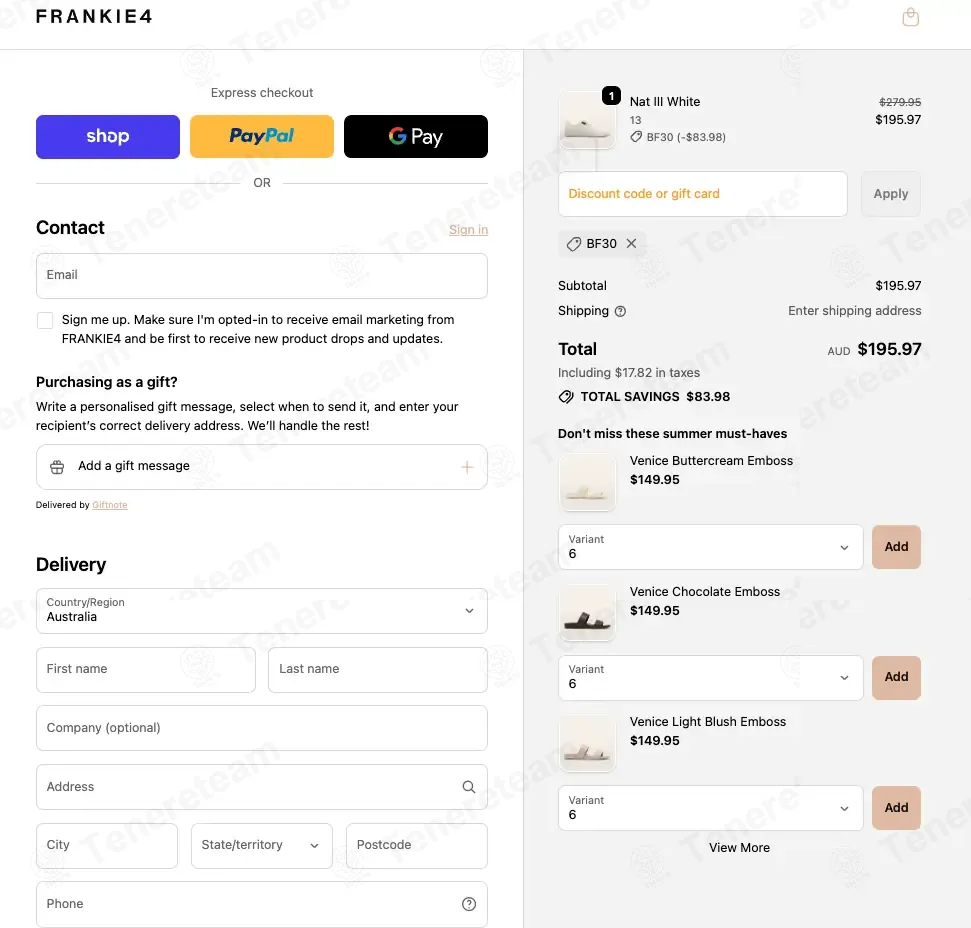FRANKIE4 US coupon code: 30% off with BF30. Tested and valid as 7 months ago.
