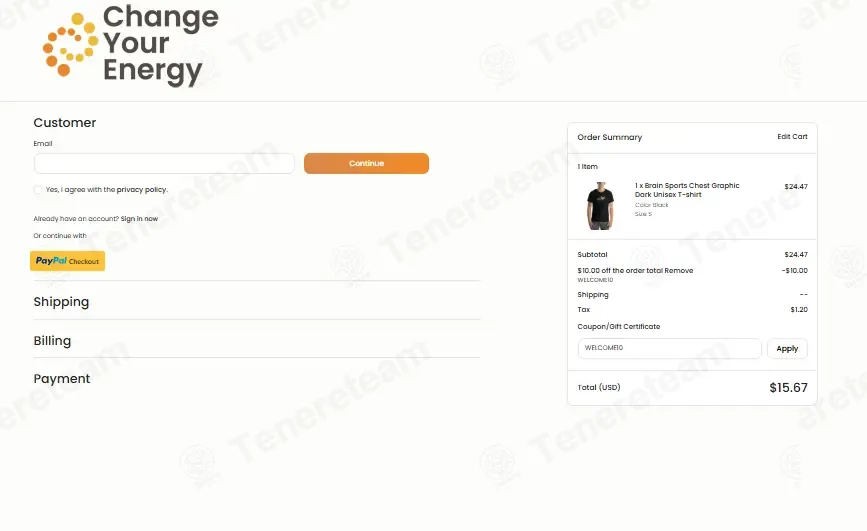 Change Your Energy coupon code: $10 off with WELCOME10. Tested and valid as 1 month ago.