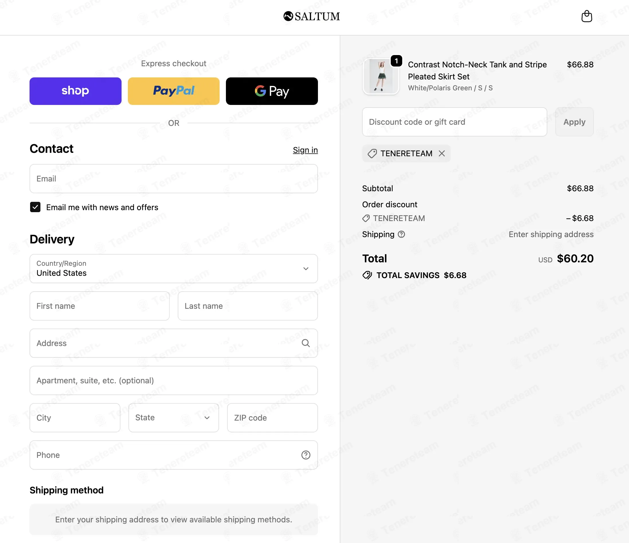 Saltum Sports coupon code: 10% off with TENERETEAM. Tested and valid as 2 weeks ago.
