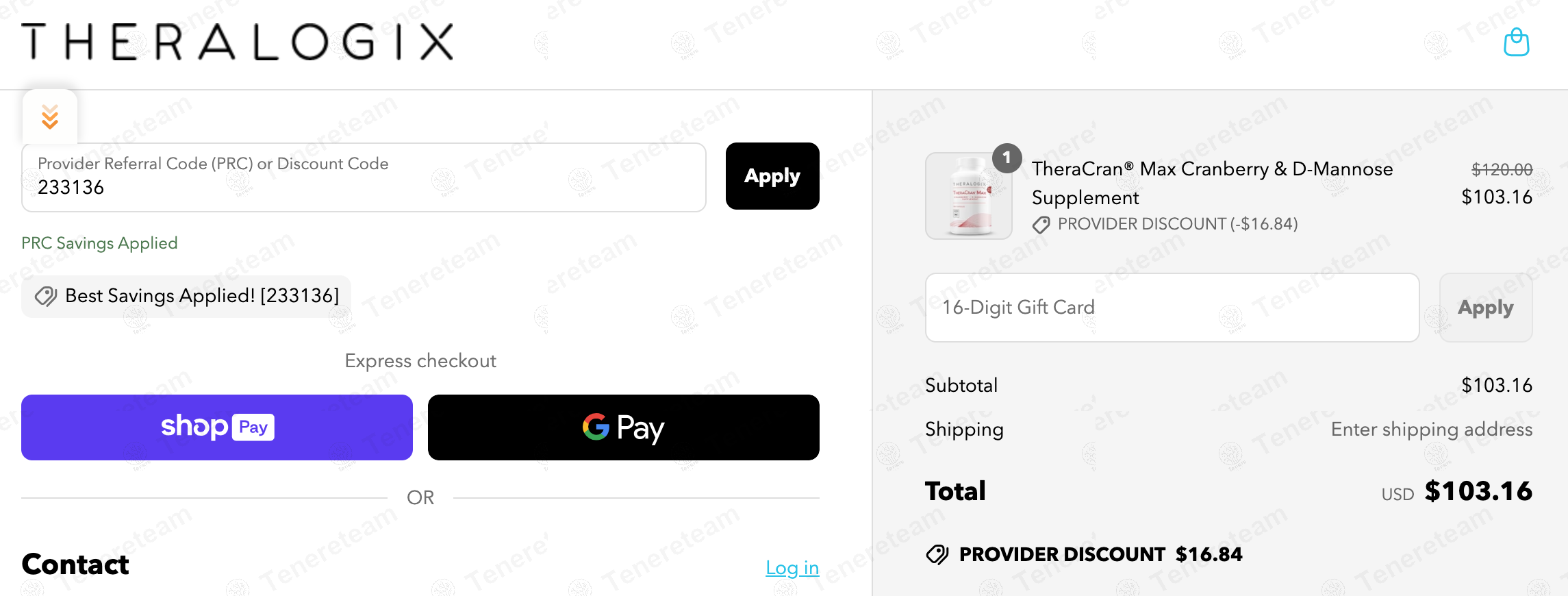 Theralogix coupon code: 14% off with 233136. Tested and valid as 1 year ago.