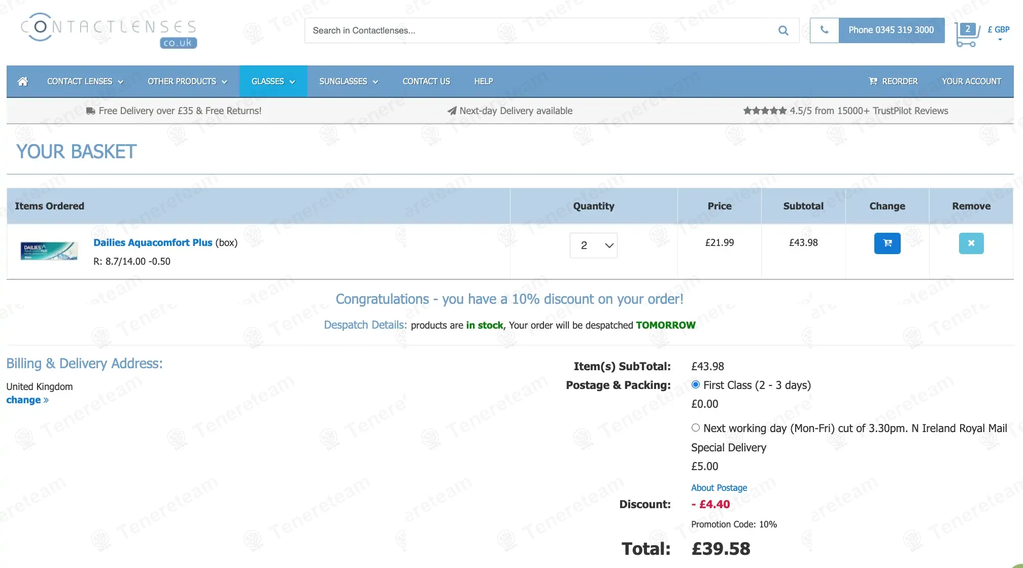 Contact Lenses UK coupon code: 10% off with FIRST10OFF. Tested and valid as 1 year ago.