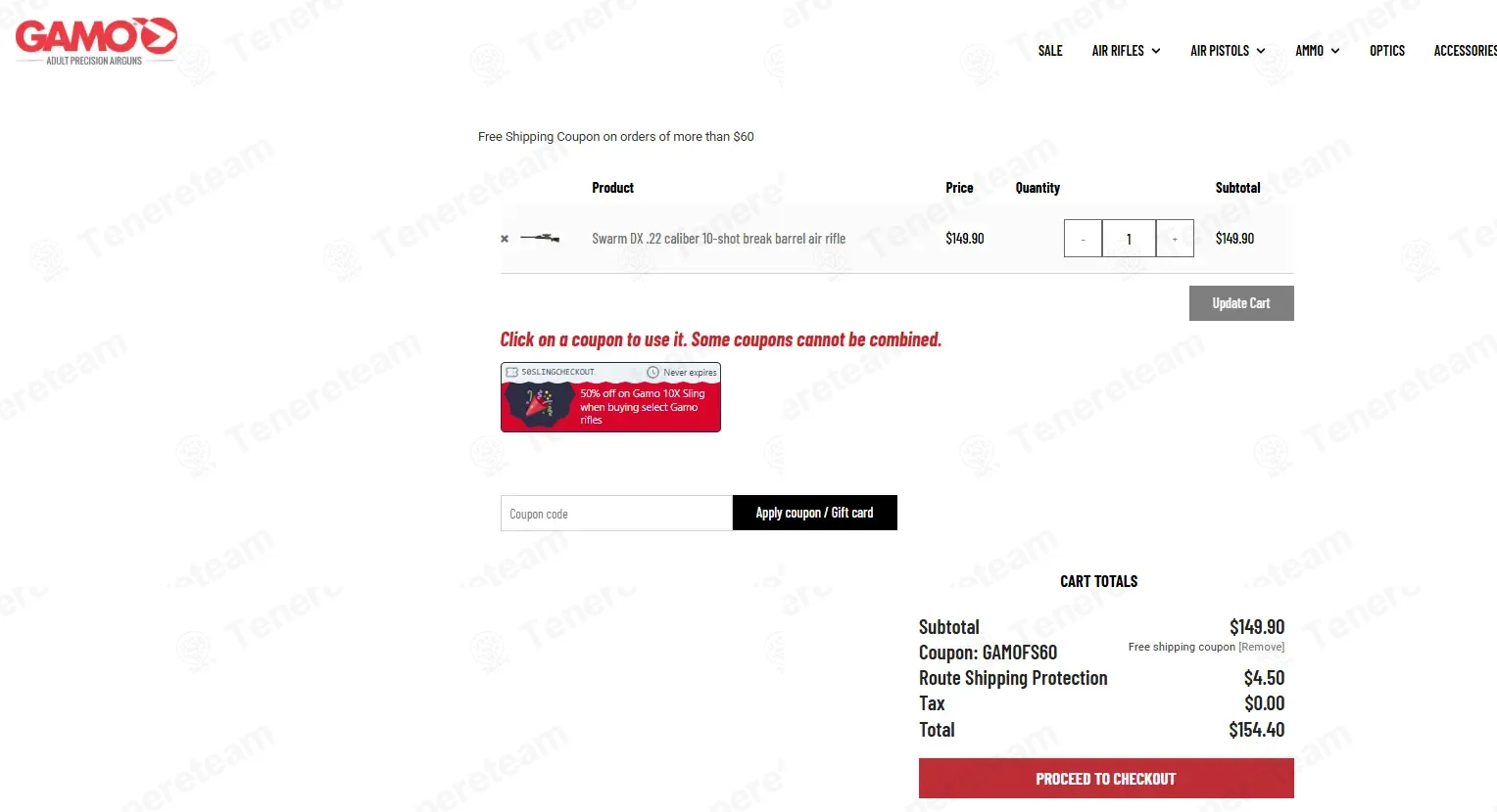 Gamo USA coupon code: Sale off with GAMOFS60. Tested and valid as 2 days ago.