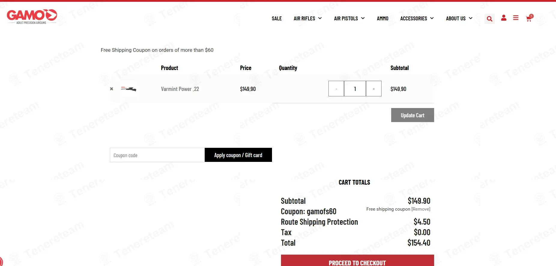 Gamo USA coupon code: Sale off with GAMOFS60. Tested and valid as 2 days ago.