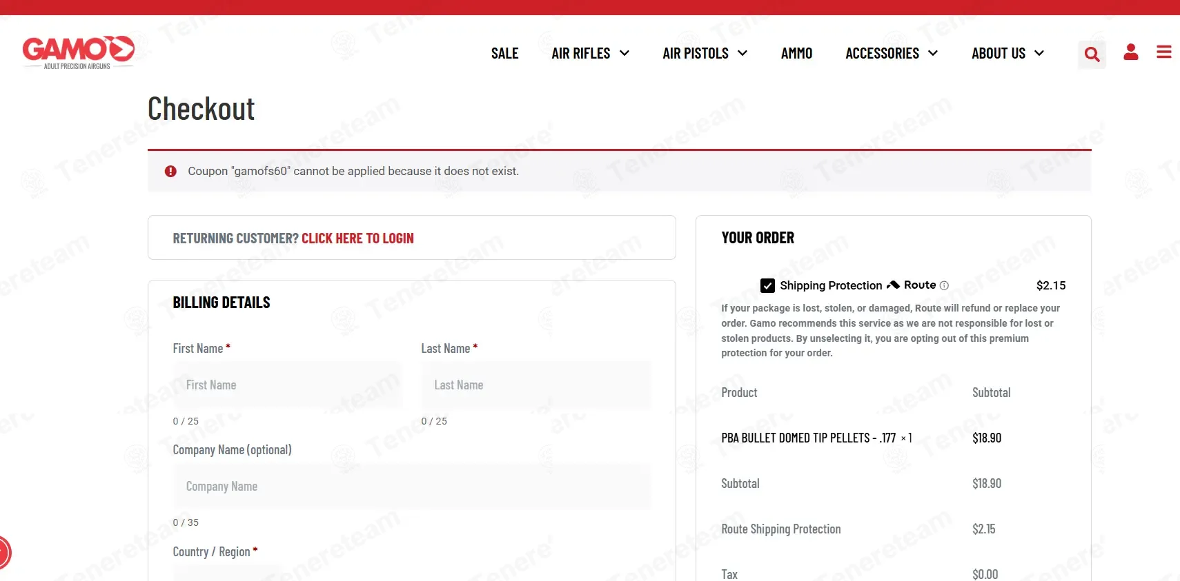 Gamo USA coupon code: Sale off with GAMOFS60. Tested and valid as 2 days ago.